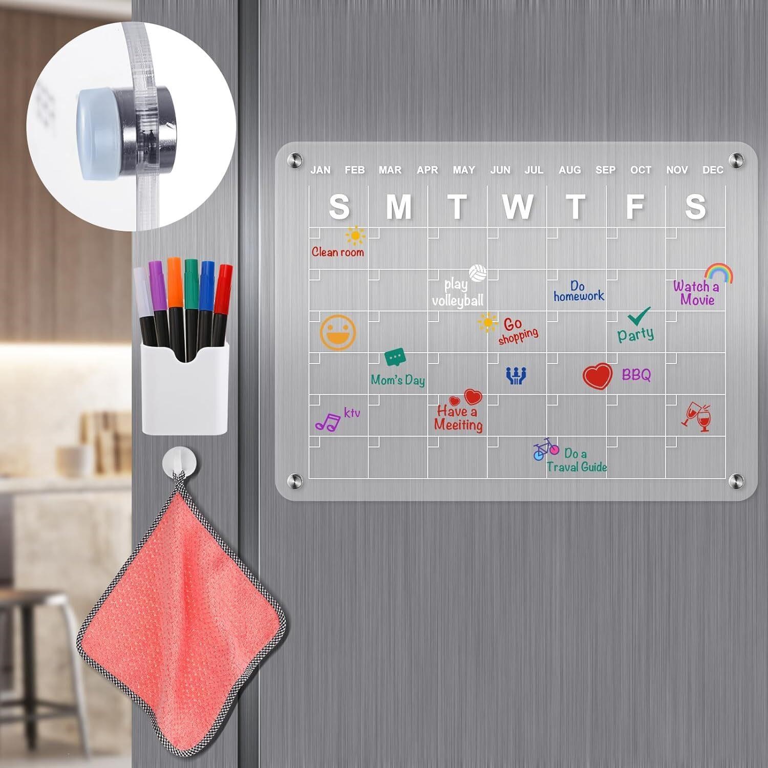 $14  VTVTKK Magnetic Erase Board 16x12 w/ Markers