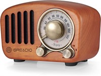 $43  Greadio Cherry Wooden Retro Bluetooth Speaker