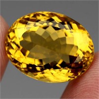 Natural Unheated Yellow Citrine Brazil 20.26 Cts -