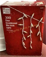Clear Incandescent Mini Icicle Lights