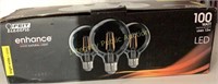 Feit Electric 100W LED Globe Bulbs Clear