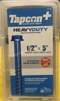 Tapcon Heavy 1/2” x 5” Screws