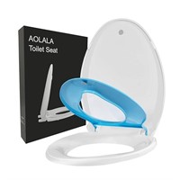 AOLALA Elongated Toilet Seat With Toddler Seat