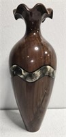 Lawrence Thomas  glazed Walnut Vase 2001