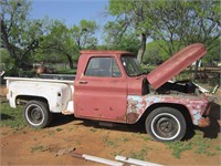 1966 CHEVY SHORT BED AUTOMATIC-305 ENGINE-STARTS