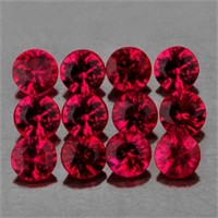 Natural Burma Red Spinel 12 Pcs{Flawless-VVS1}