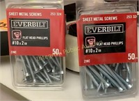 Everbilt Sheet Metal Screws 50 Pk. Qty 2