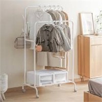 double clothing rack with shoe rack white See