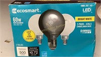 Ecosmart 60W LED Globe Bulbs Candelabra Base