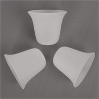 Eumyviv 3 Pack Bell Shaped Frosted Glass Lamp