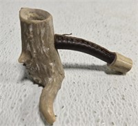 Vintage handmade antler pipe