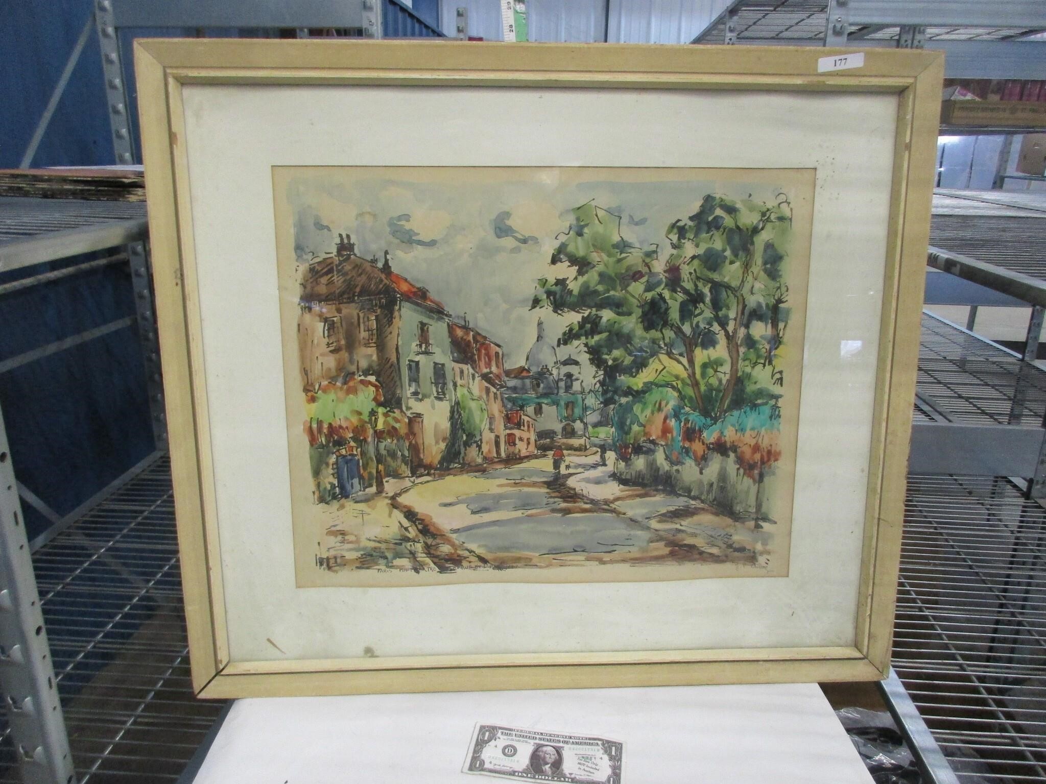 Vintage watercolor painting