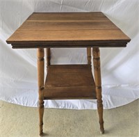 Antique Oak Two Tier Table