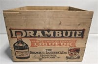 Vintage Drambuie Liquer wood crate