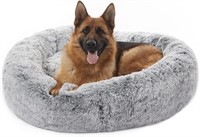 Bedfolks Calming Donut Dog Bed, 45 Inches Round