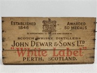 Vintage John Dewar & Sons whiskey crate