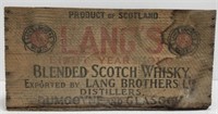 Vintage Lang's Blended Scotch Whisky crate