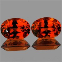 Natural Mandarin Orange Spessartite Garnet Pair