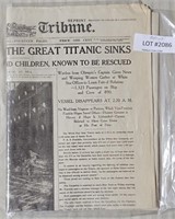 REPRINT NEWSPAPER THE GREAT TITANIC SINKS