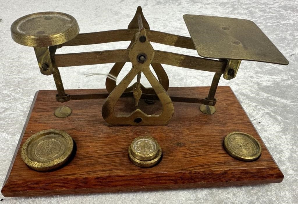 Set Of 1920-30's Brass Postage Scales