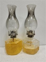 Vintage oil lamp set of two