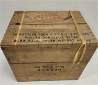 Vintage wooden wine crate