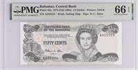 Bahamas ½ Dollar 1974 (ND1984) PMG66+Gift.A7As*