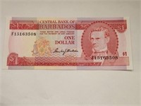 Barbados,P-29,1 Dollar ND (1973)UNC.Bar1