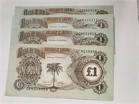 Biafra 1Pound 1968-69 x 4notes.N15