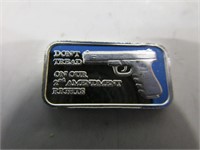 1 gram bar of .999 fine silver