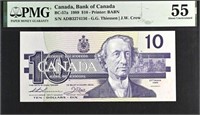 Canada $10 BC-57a 1989 PMG 55.C10BA