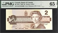Canada $2 BC-55b-i 1986 PMG 65,Qn Elizabeth.C2BA
