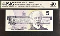 Canada $5 BC-56a 1986 PMG 40 +Gift! C5AD