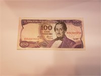 Colombia 100 Pesos 1977 Replacement Note Star VF