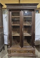 19th Century Dutch Colonial Glass Front Cabinet