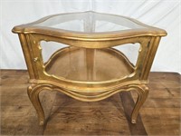 20th Century French Curved Glass Accent Table