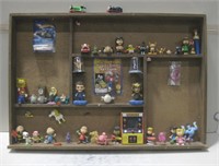 3'x 24.5"x 2" Shadowbox W/Various Collectibles