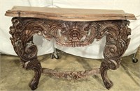 Italian Rococo Style Heavily Carved Table