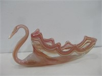 15"x 7"x 5"4"  Art Glass Swan