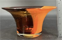 MCM Orange Brown Art Deco Bowl