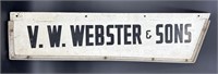 Antique VW Webster & Sons Sign