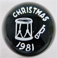 Wheaton Village Ltd 1981 Art Glass Christmas