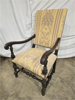 Decorative wood upholstered Throne chair