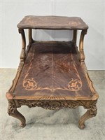 Anituqe Carved French Provincial Side Table