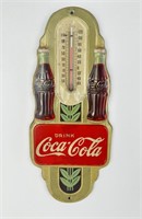 1942 Coca Cola Double Bottle Thermometer