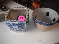 Oriental Flower Pot & BW Flower Pot