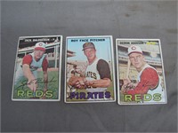 3 Vintage Assorted Baseball Cards