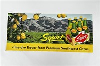 1963 Squirt Soda Paper Sign NOS