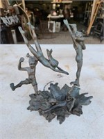 Mack Hopkins 416/950 Bronze Sculpture Swim kids
