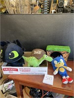 Sonic How to train your dragon & more plush